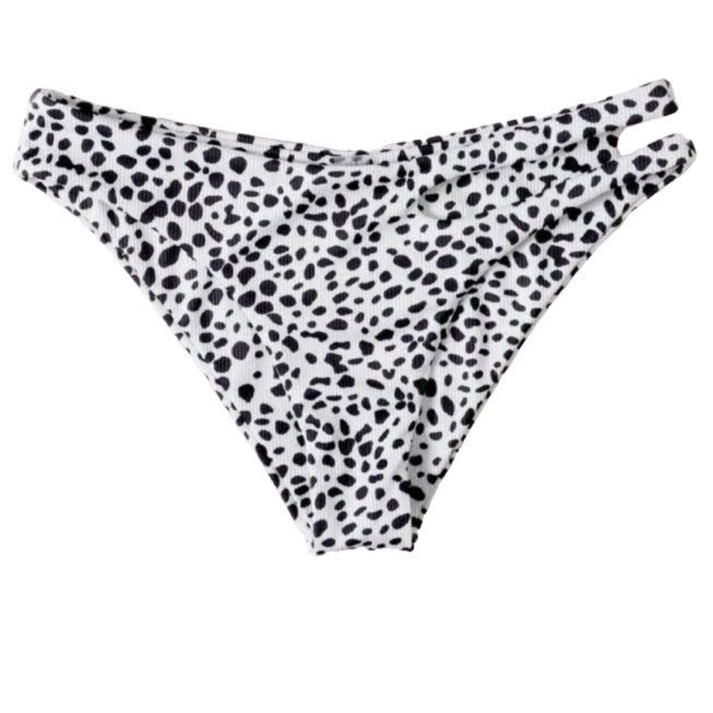Dalmatian Cut Out Bikini Bottoms Large Black & White -Cut Out Side